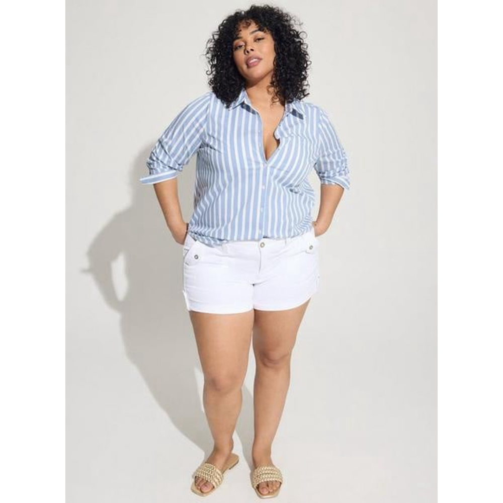 New Torrid Madison Poplin Button-Up Long Sleeve Shirt